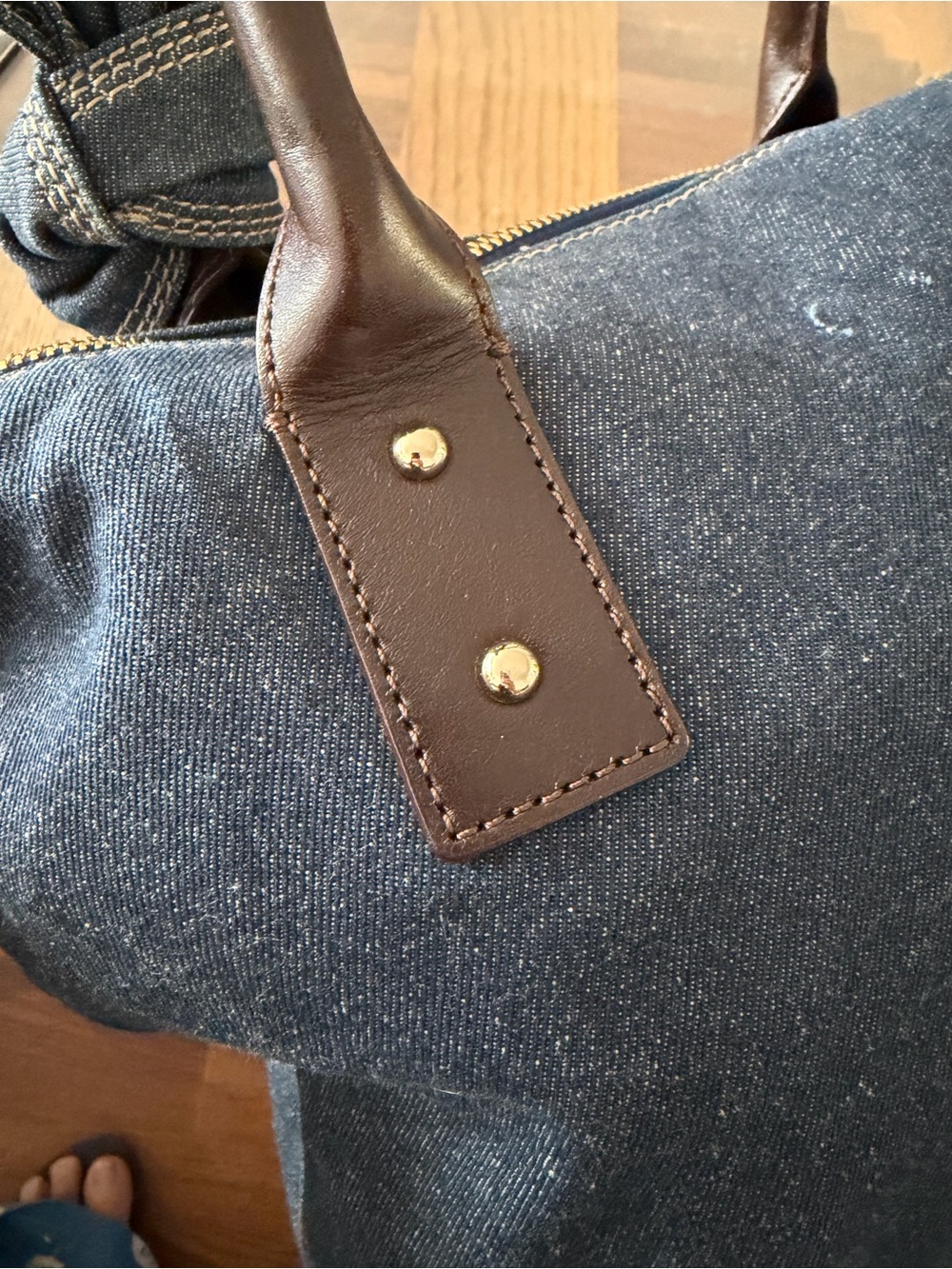 kate spade Denim Bow-Accent Shoulder Bag - Picture 8 of 9